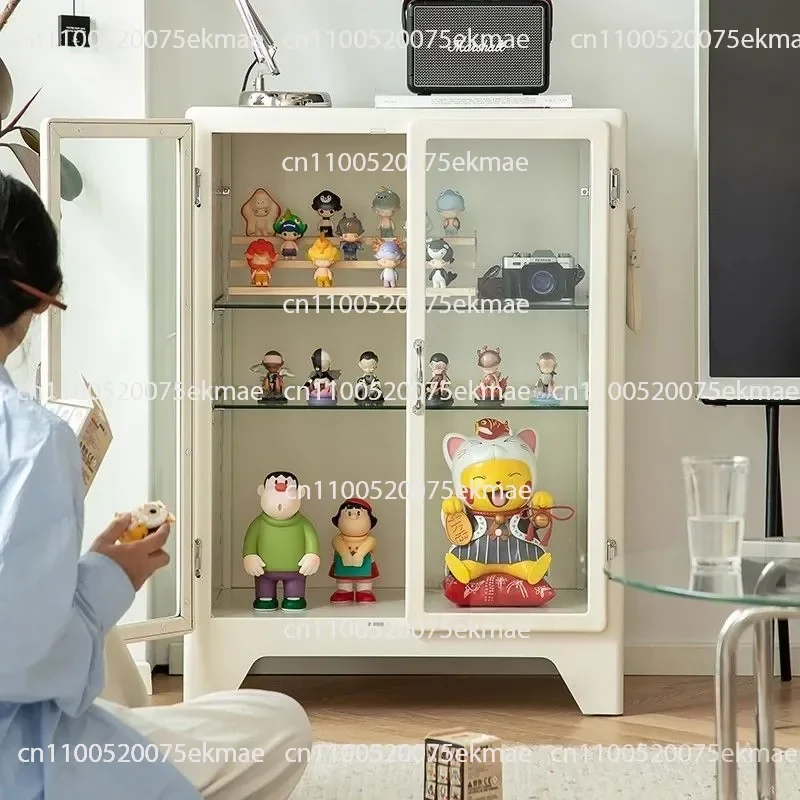 Metal Glass Display Cabinet, Living Room Storage, Iron Cabinet, Figure Cabinet Floor-to-ceiling