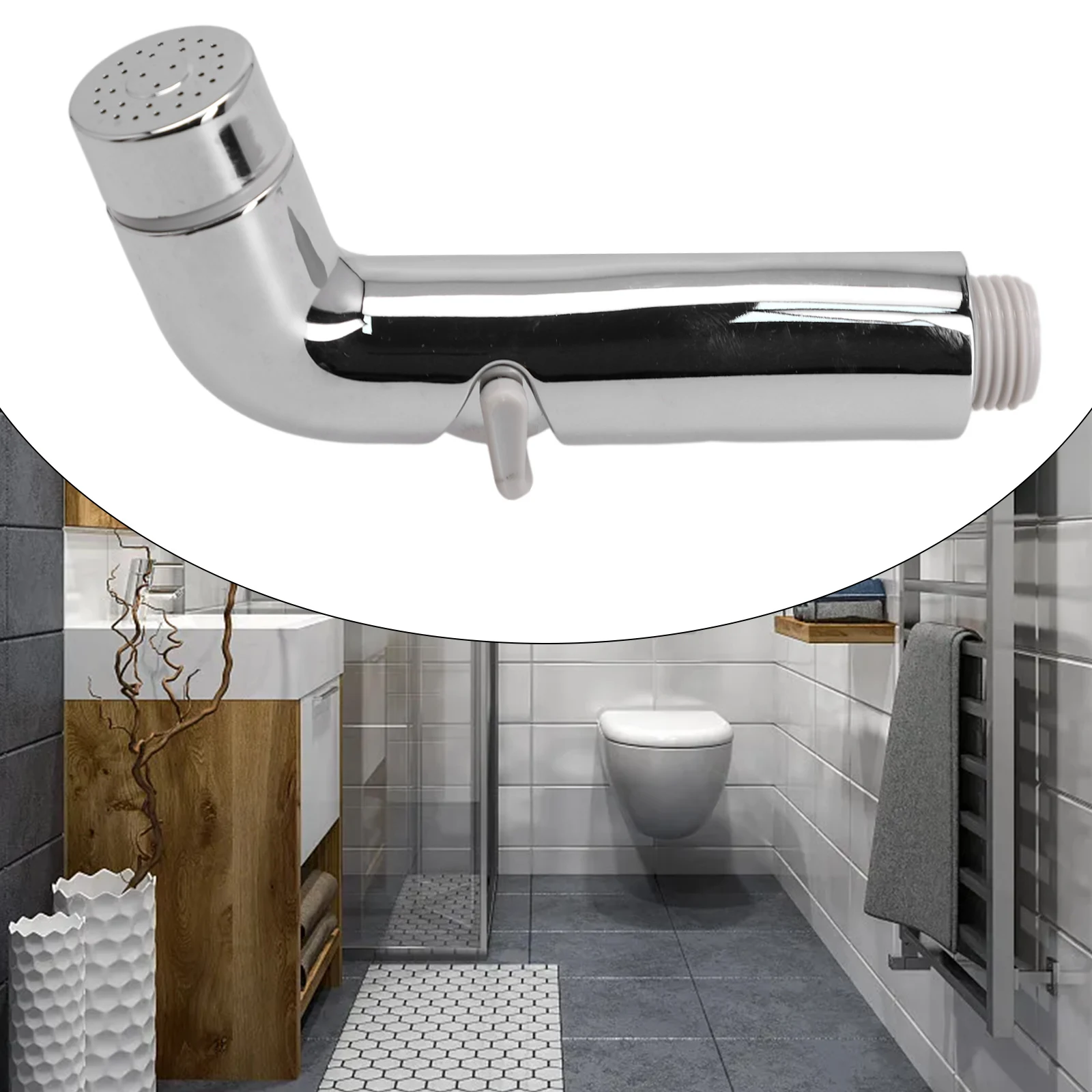 High Quality Toilet Bidet Sprayer Replacement Silver Toilet Bidet Sprayer Water Saving Adjustable No Splashing