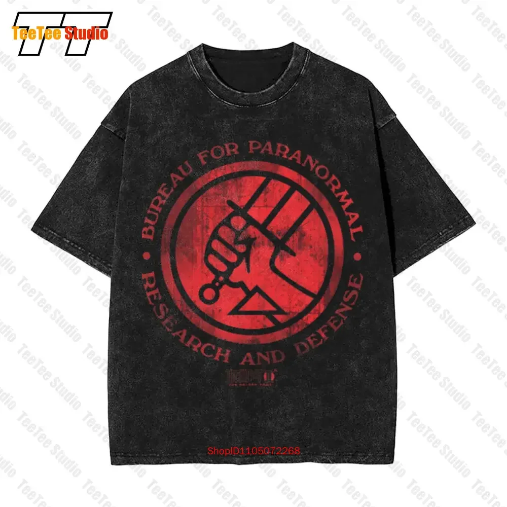 Bureau For Paranormal Research And Defense Logo Hellboy Vintage  T-Shirt T51S