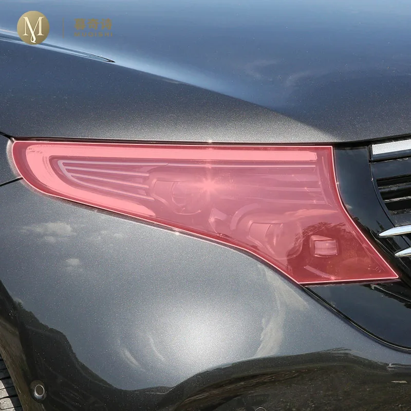 

Предварительно вырезанная внешняя фара автомобиля, устойчивая к царапинам защитная пленка из ТПУ, прозрачная/копченая для Mercedes-Benz EQC 2020-2024