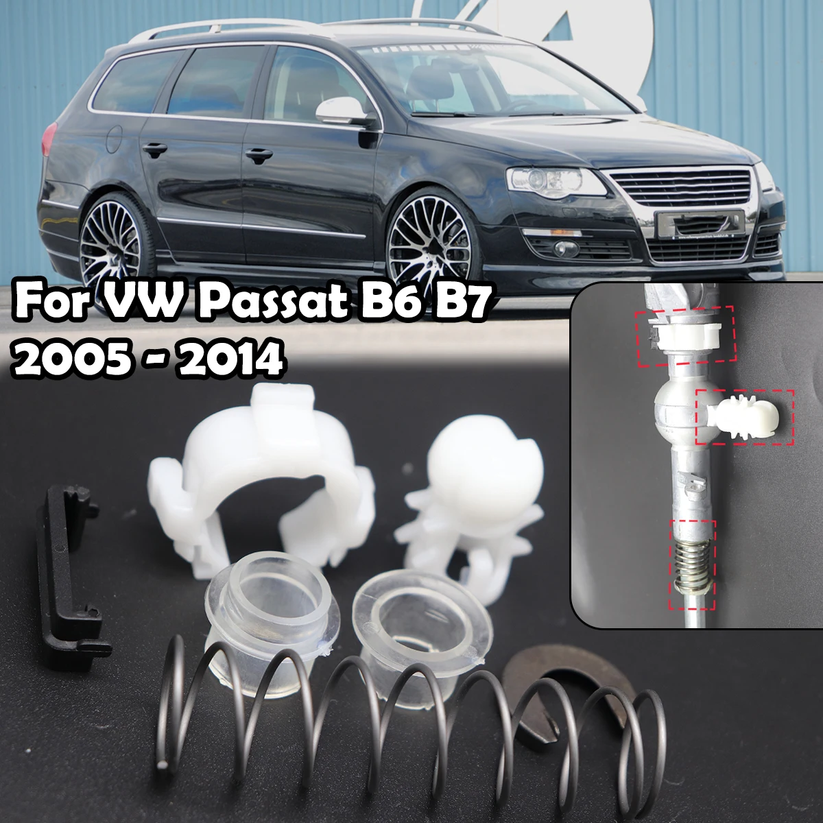 

Gear Shifter Selector Lever Shaft Gear Stick Spring Bushing For VW Passat B6 B7 2005 - 2014 Shift Issue Fix Linkage End Rebuild