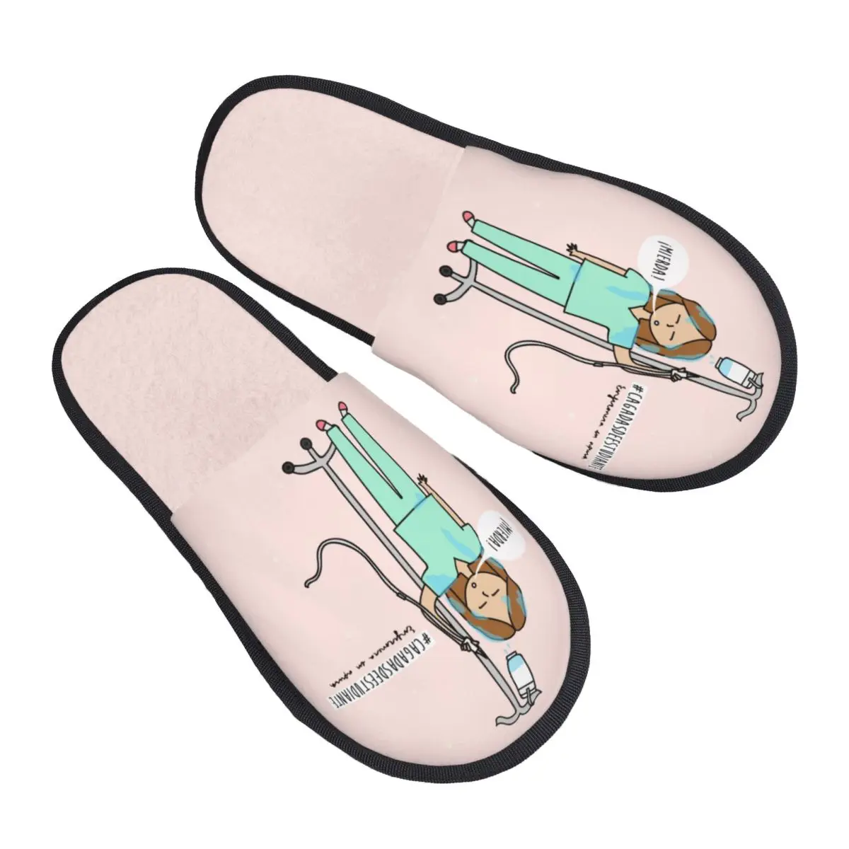 

Custom Enfermera En Apuros Doctor Nurse Medical Soft Memory Foam House Slippers Women Cozy Warm Anti-Skid Slipper