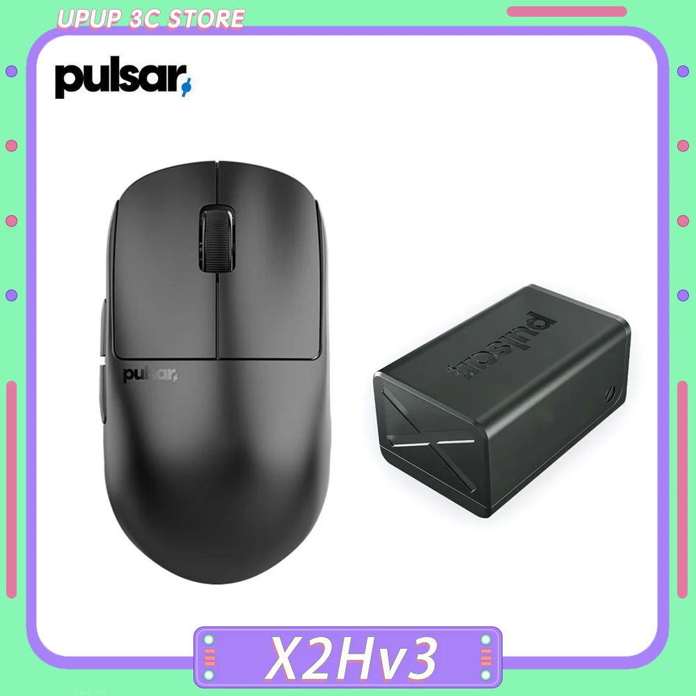 Pulsar X2Hv3 Mouse Dual Mode Wireless Gaming Mouse Lightweight XS-1 Sensor 8000Hz Polling Rate Mice Custom Gamer PC Accessories