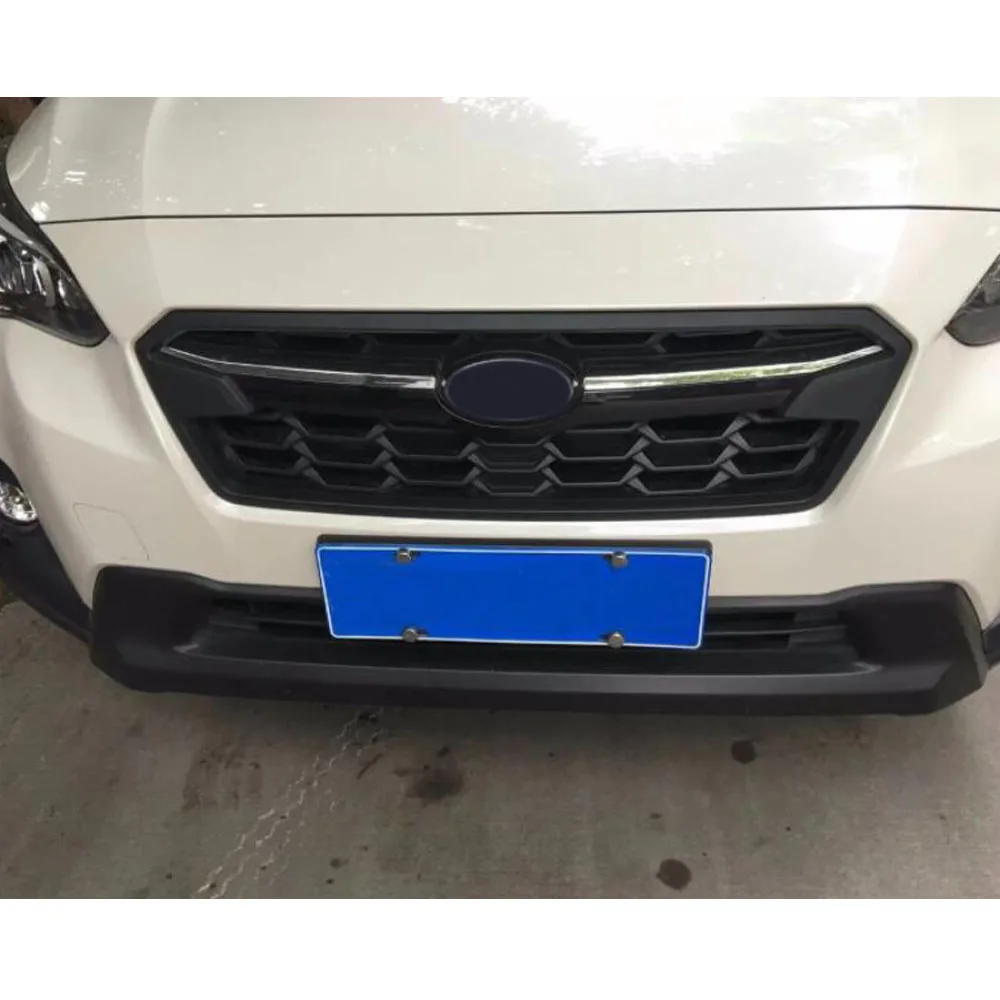 Top Sale For SUBARU XV 2018 2019 2020 2021 2022 Styling Protect Detector ABS Chrome Trim Front Head Grid Grill Grille Panel 2PCs