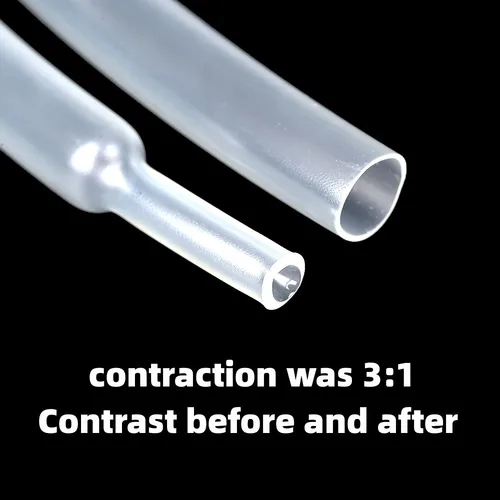 Imagen 2 del producto 5 m/lote tubo termorretráctil transparente 3:1 Impermeable con tubo de pegamento de doble pared diámetro 2/3/4/5/7/8/10/13/16/20/25/30/40/50mm