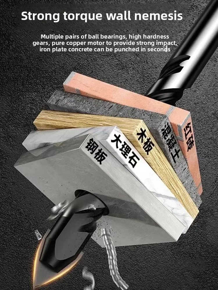 مثقاب كهربائي ليثيوم بدون فرش 110 فولت/220 فولت مثقاب كهربائي قوي لاسلكي مع وظيفة مفك براغي تيار متردد #5