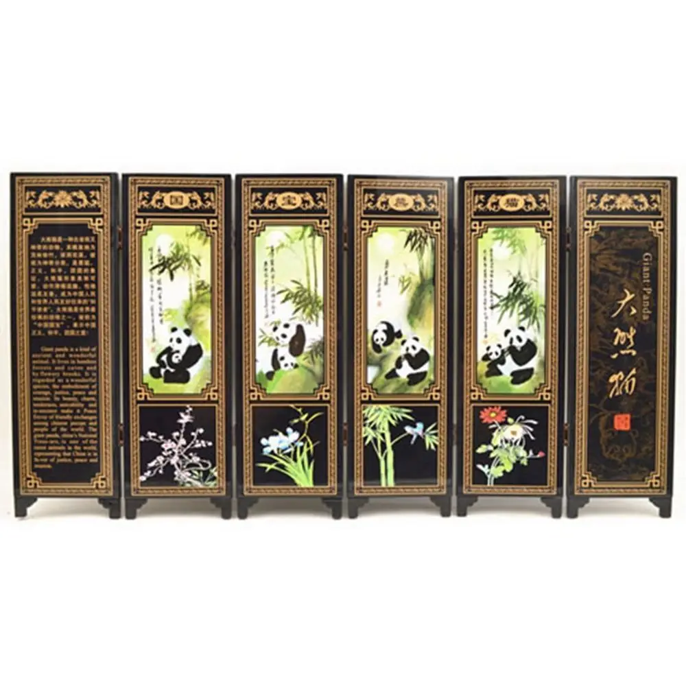 Decor Tradition Feature Travel Souvenirs Featured Handicrafts Chinese Mural Screen Ornaments Antique Lacquerware Room Dividers