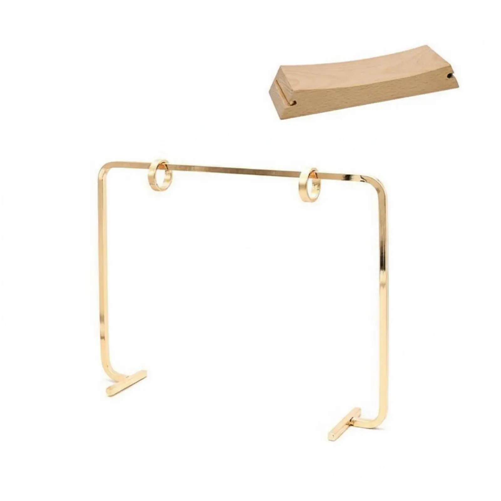 Iron Calendar Holder Desk Organizer Wood Metal Stand for Office Meeting Stationery Display DIY Setup
