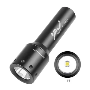 New T6 LED Diving Torch Long-Range Underwater Work Photography Lighting Aluminum Rotating Switch Diving Lamp