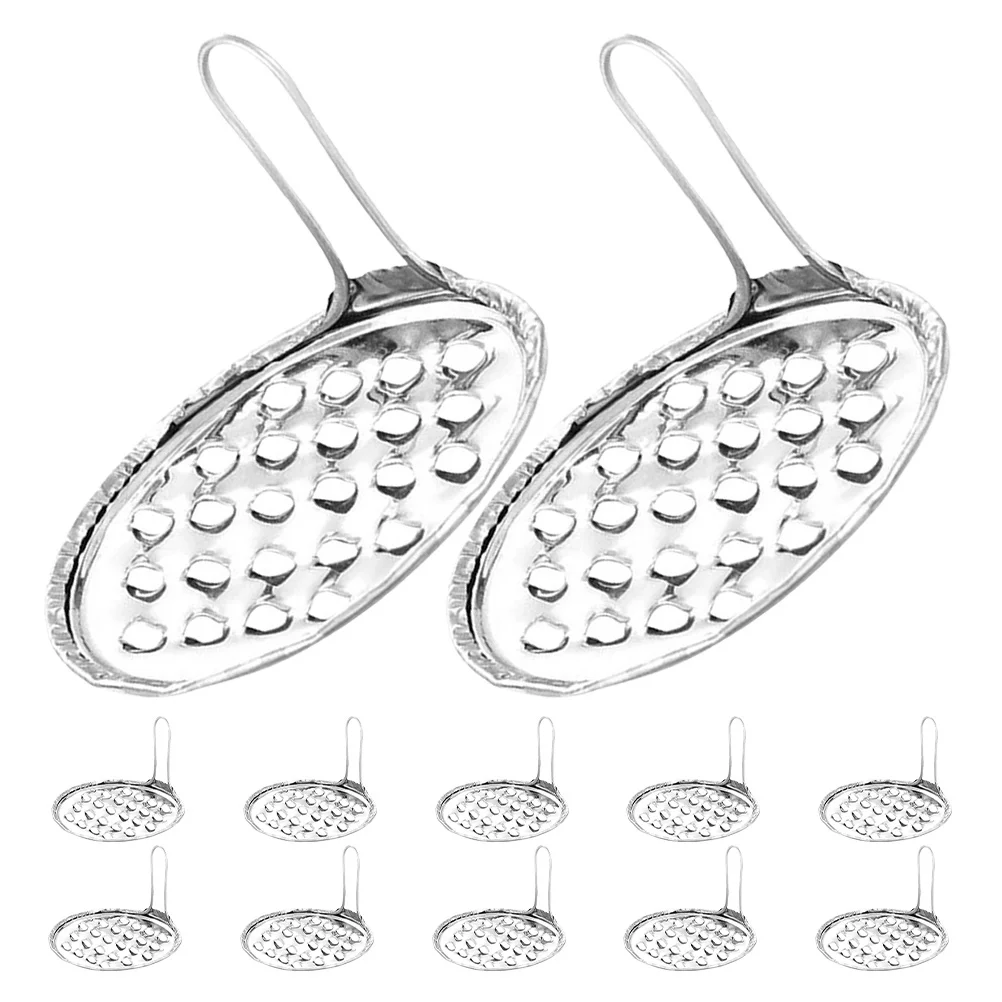 

12Pcs Cold Noodle Scraper Stainless Steel Manual Kitchen Tool Jelly Making Food Scraper Cheese Grater Silver