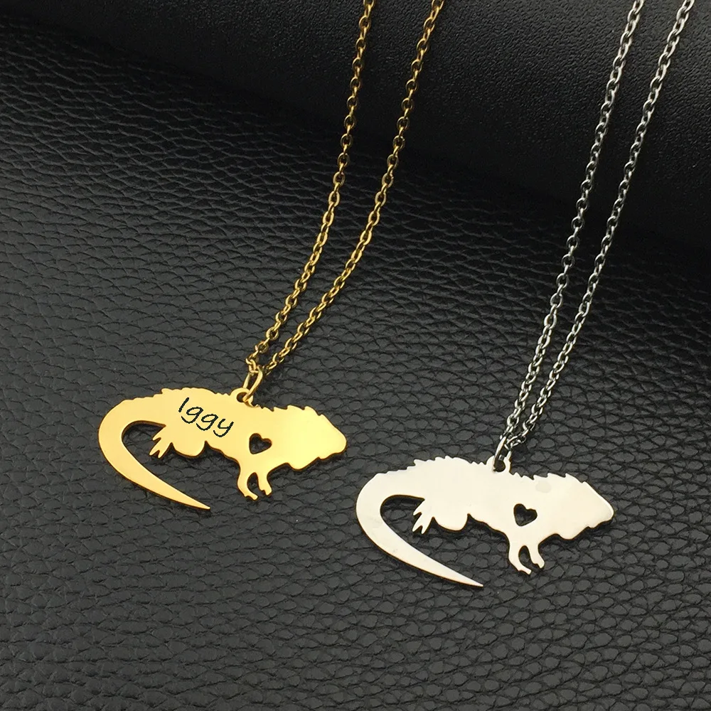 

chameleon necklace Pendant Necklace Punk Biker Animal Pendant Cool Men Fashion Jewelry Dropshipping Store