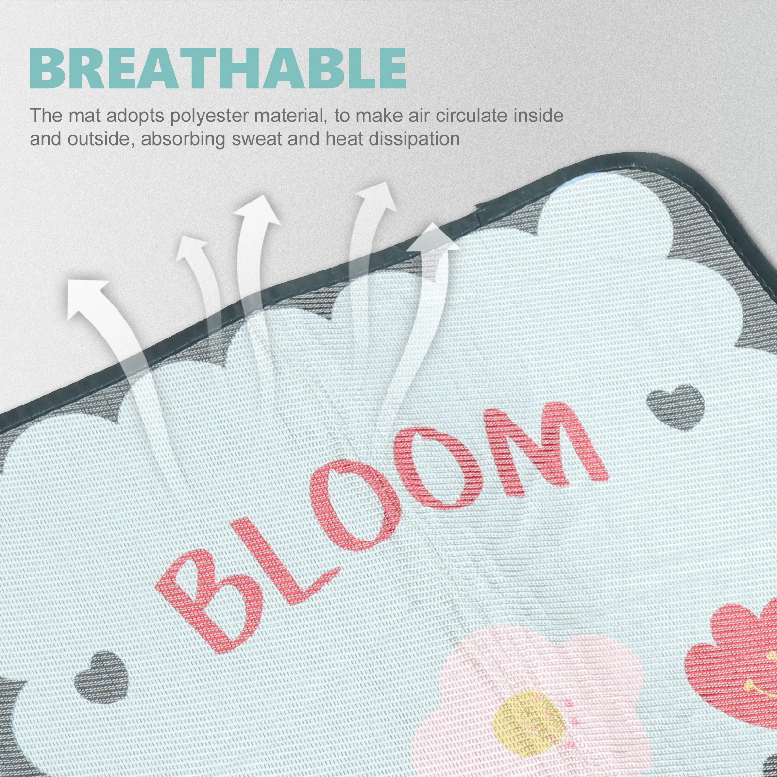 Ademend Ijs Zijde Stoelkussen Koel Polyester Zitmat Kantoor Auto Stoel Koelkussen Cartoon Design Cartoon Afdrukken