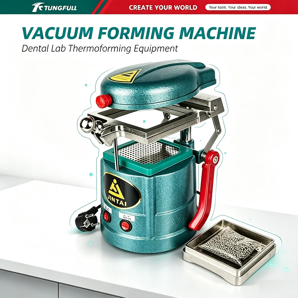 220V 1000W Dental Laboratory Vacuum Forming Machine Heated Teeth Oral Material Making Tools Dental Tools Models