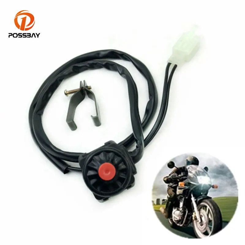 Motocross Kill Switch Red Push Button Horn Starter Dirt Bike ATV 50 - 150cc UTV Dual Sport Ignition Start Up Flameout Motorcycle