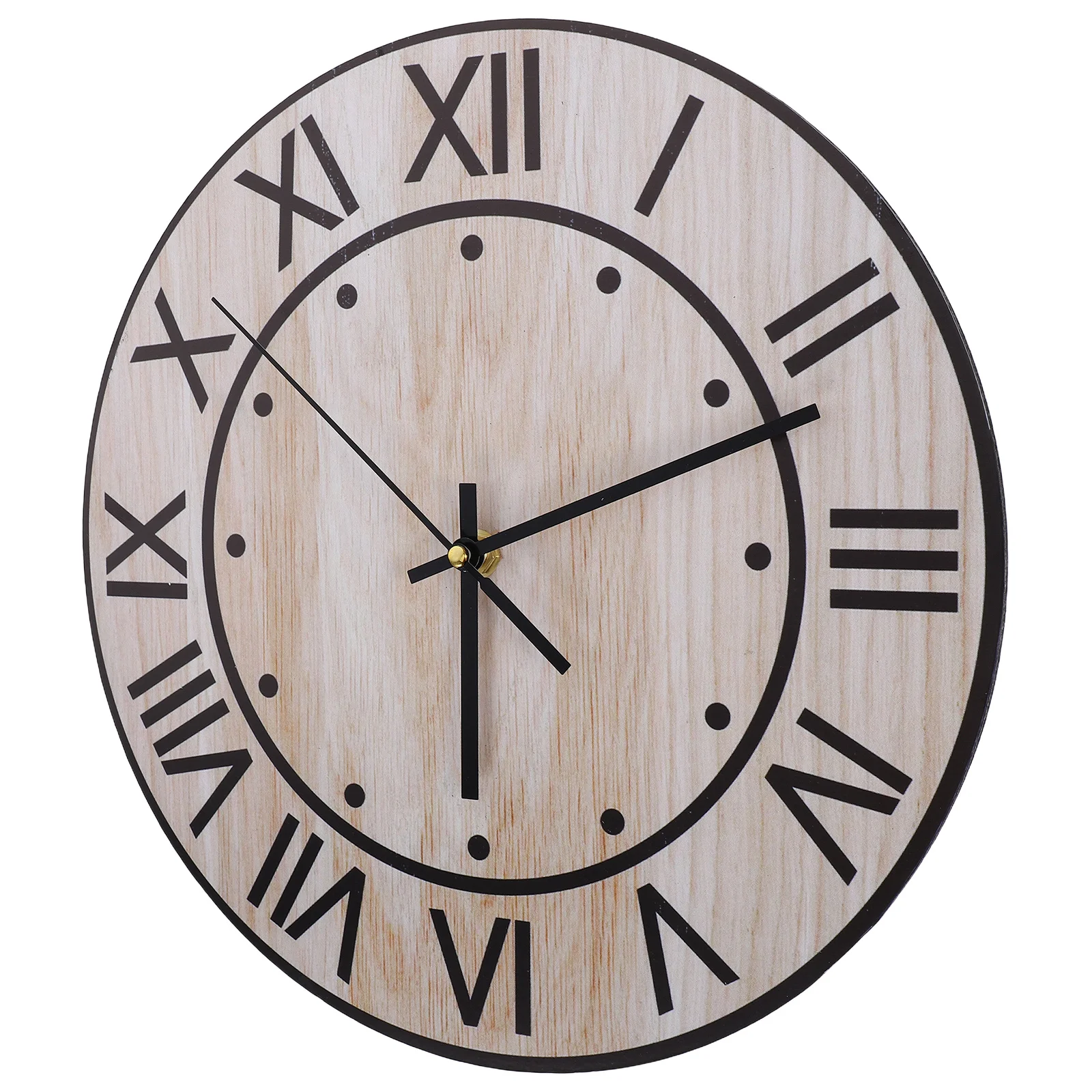 

Vintage Wooden Wall Clock Silent Round Hanging Rustic Decorative Wood Grain Kitchen Living Room Farmhouse Clock