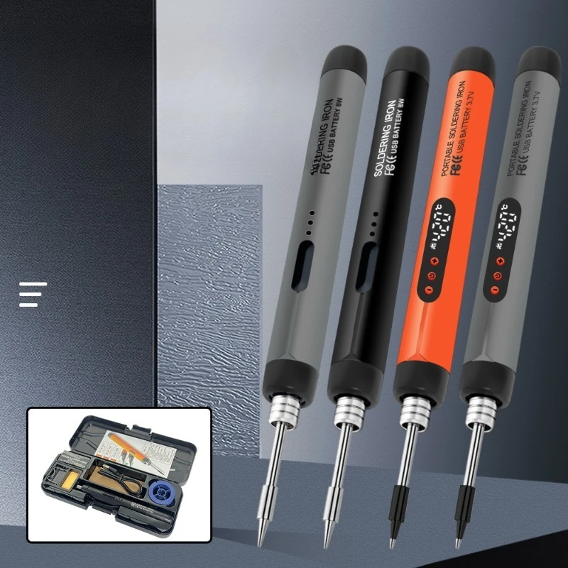 

Новый USB-электрический паяльник, небольшой мини-набор для пайки, портативный домашний комплект с интерфейсом Type-C и аккумулятором емкостью 600 мАч