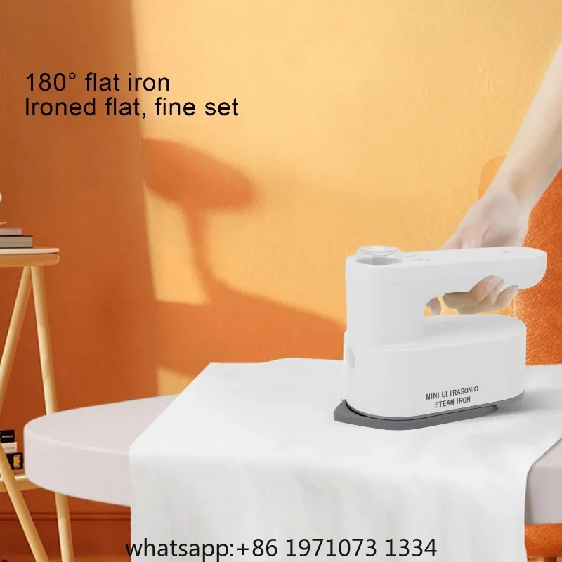 Small Electric Iron Portable Electric Iron Rechargeable Space Saving Dry Wet Steam High Efficiency with Storage Bag for Clothes