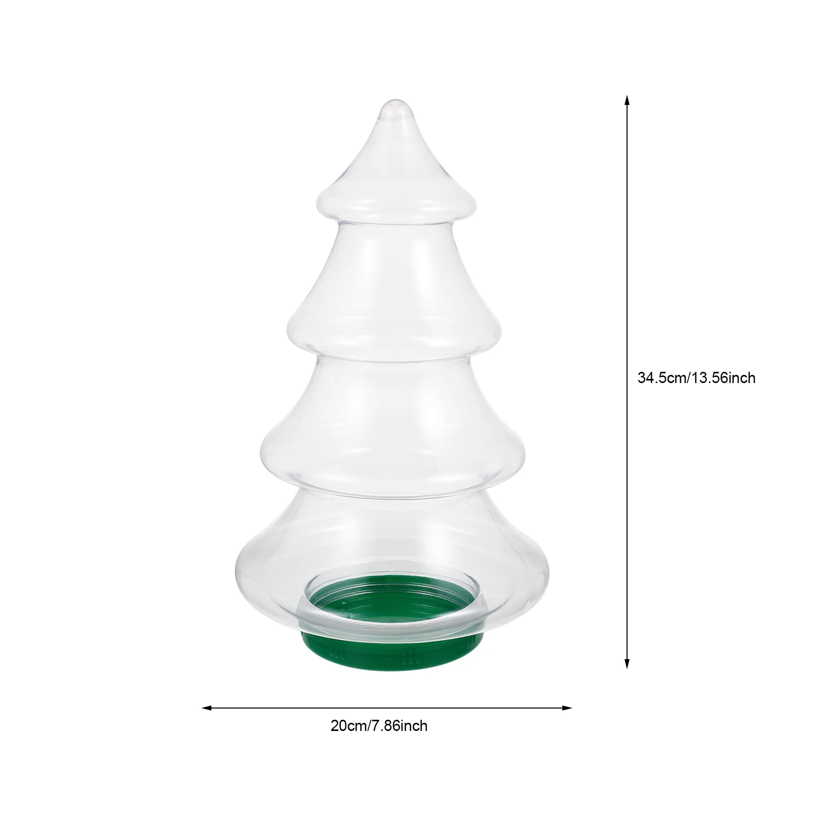 

Creative Christmas Tree Jar Transparent PET Storage Container Gifts for Parties Cookies Chocolate Toys Decorations