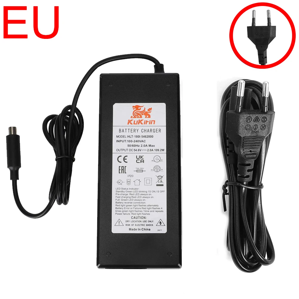 Universal Original 54.6V 2A Charger (European standard) Accessories For Kugoo Kukirin G2Pro/G2Max Electric Scooter