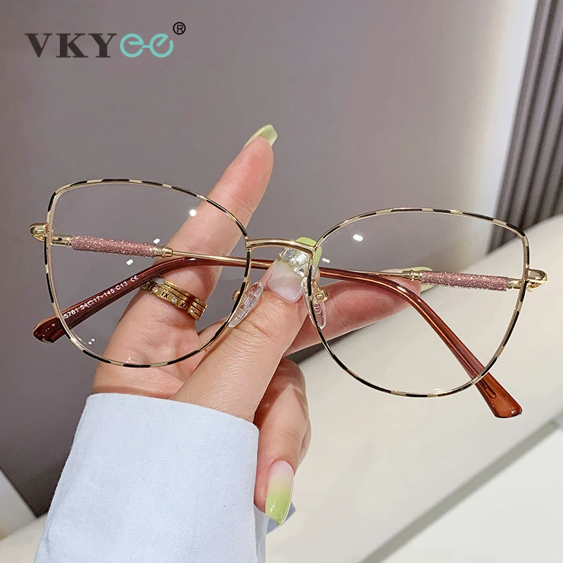 VICKY New Personalized Cat's Eye Fashion Design Women's Anti-Blue Light Reading Glasses Customizable Prescription H7140