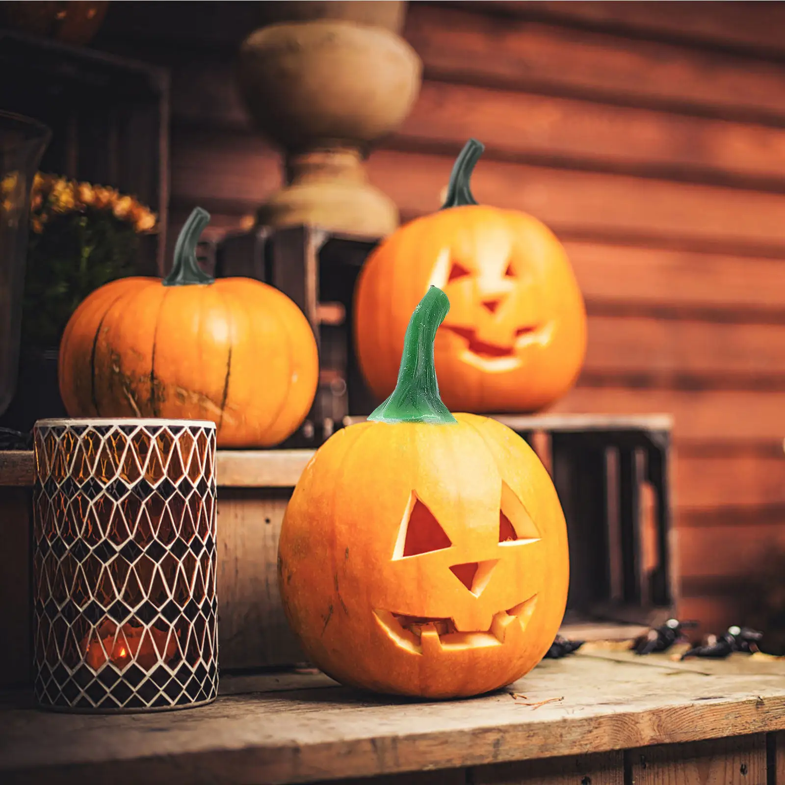 100Pcs Realistic Plastic Pumpkin Stems for Halloween DIY Decoration Crafting Pumpkin Making Tool Party Carnival Supplies - view 5