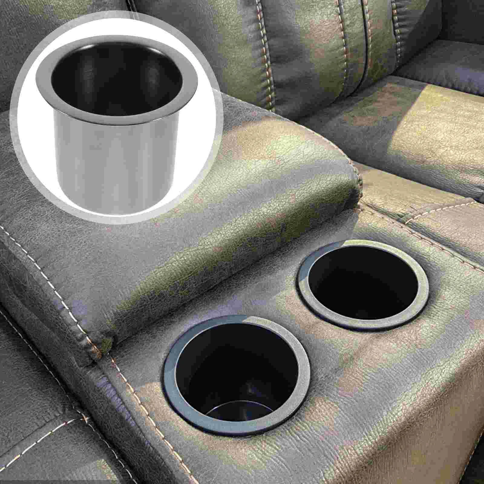 Inserções para sofá de carro, porta-copos grandes em aço inoxidável para carrinho, bebidas universais
