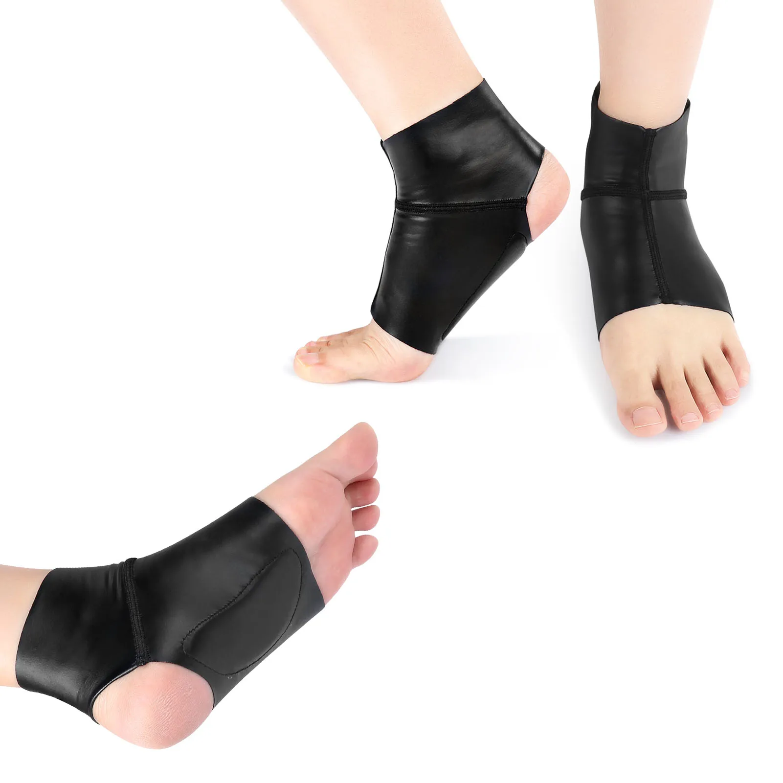 

Подтяжка для арки лодыжки Поддержка арки лодыжки Обертка для ног лодыжки Черная дышащая подушечка для ног одного размера для мужчин и женщин