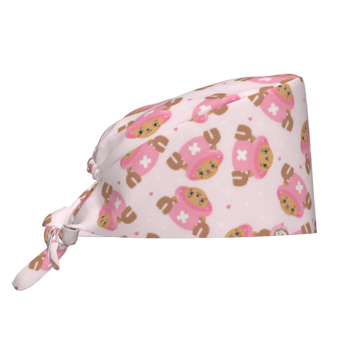 Nurse Hats Tony Tony Chopper Work Scrubs Hat Ones Pieces Trendy Medical Hat Soft Elastic For Women and Men Tie Back Working Cap