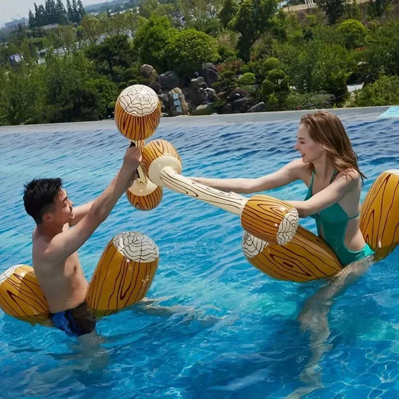 Aufblasbare schwimmende Reihe Spielzeug, erwachsene Kinder Pool-Party Set Holz flöße, um Spielzeug für Sommer Strands piele zu schwimmen