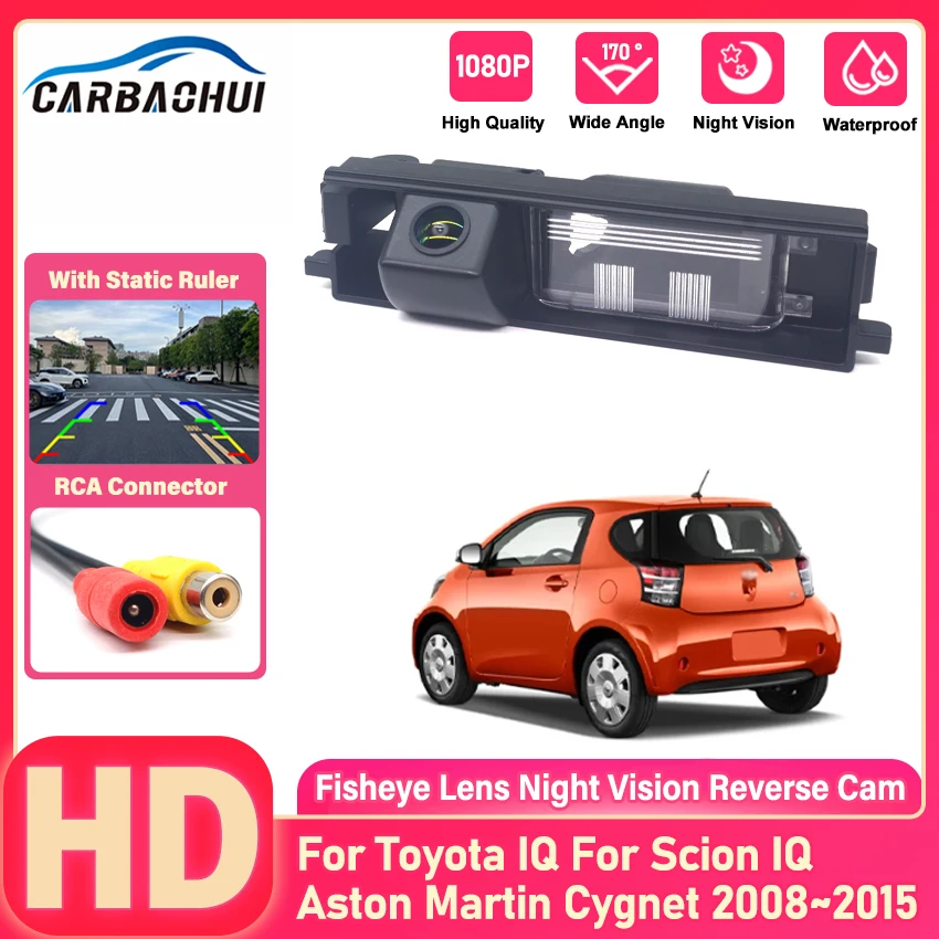 CCD HD Fisheye Rear View Camera For Toyota IQ For Scion IQ Aston Martin Cygnet 2008~2015 Car Reverse Parking Monitor Accessories