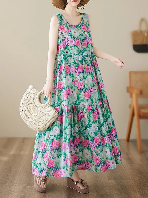 

Художественная винтажная длинная юбка трапециевидной формы с капюшоном Dr, летняя новая женская свободная длинная юбка большого размера из смеси хлопка и льна, круглая Ne