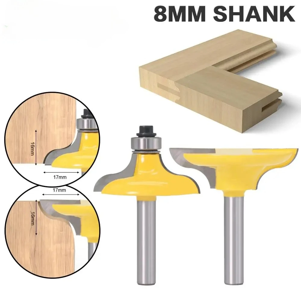 

2pcs 8mm Shank Entry Door for Long Tenons Router Bit woodworking cutter bits Tenon Cutter for Woodworking Tool