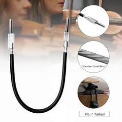 1PC Violin Tailgut Tail Gut Stainless Steel Wire Tailpiece Non-slip Wire Tailcord with Copper Screws Replacement Accessories