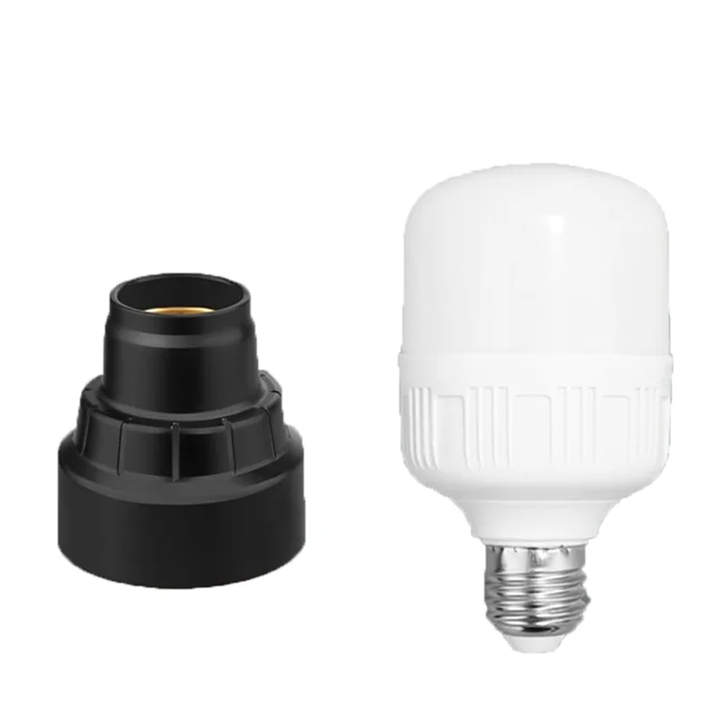 

B84B-Protable Flashlight Flood Light For 12V Li- Battery E27 Light Bulb Socket Adapter Spiral Emergency Light Adapt