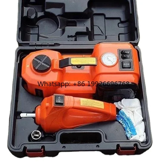 

Car Jack 5T Air Compressor With Electric Impact Wrench Set Car Tool Hf045 Multi-function Electric 5t Dc12v HF045