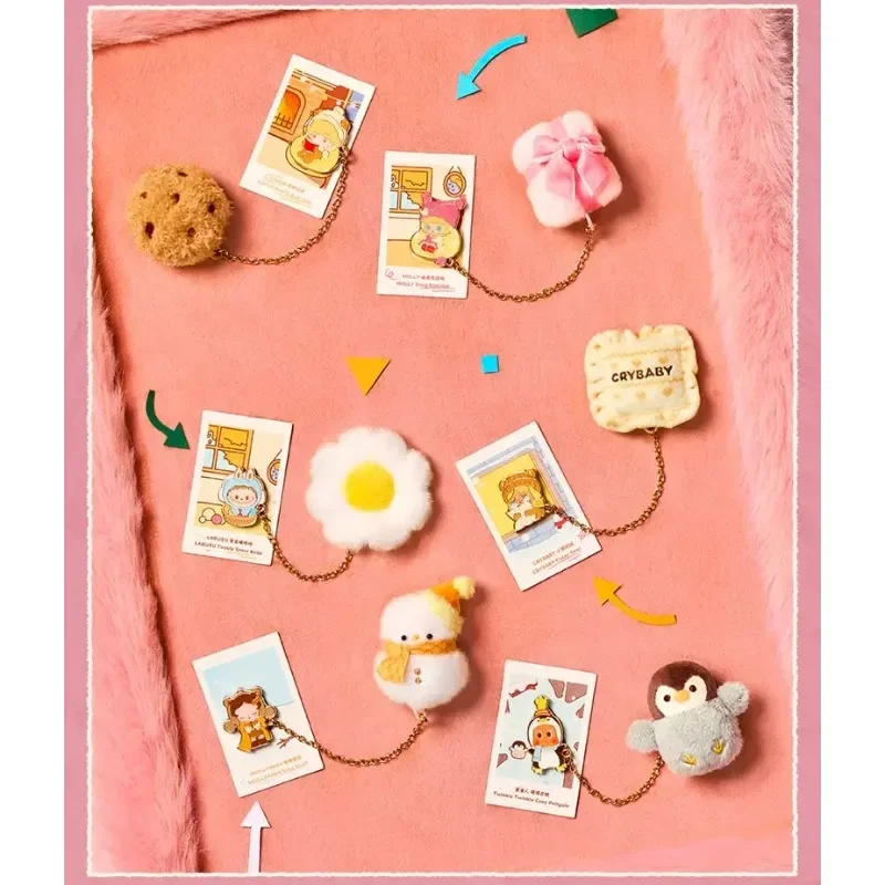 

POPMART пушистые и теплые серии магнитов на холодильник, аксессуары для слепых коробок, милые и искрящиеся оригинальные подарки в коробке