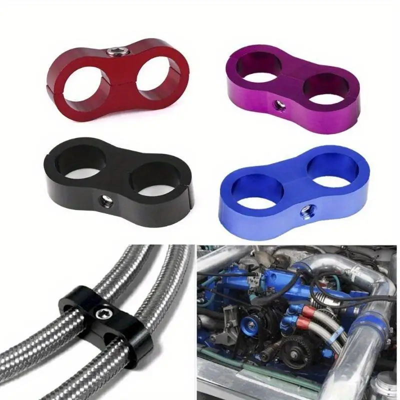 1Pc Universal AN8 Inner Diameter 16mmBillet Oil Fuel Water Hose Tube Separator Divider Clamp Aluminum Line Kit