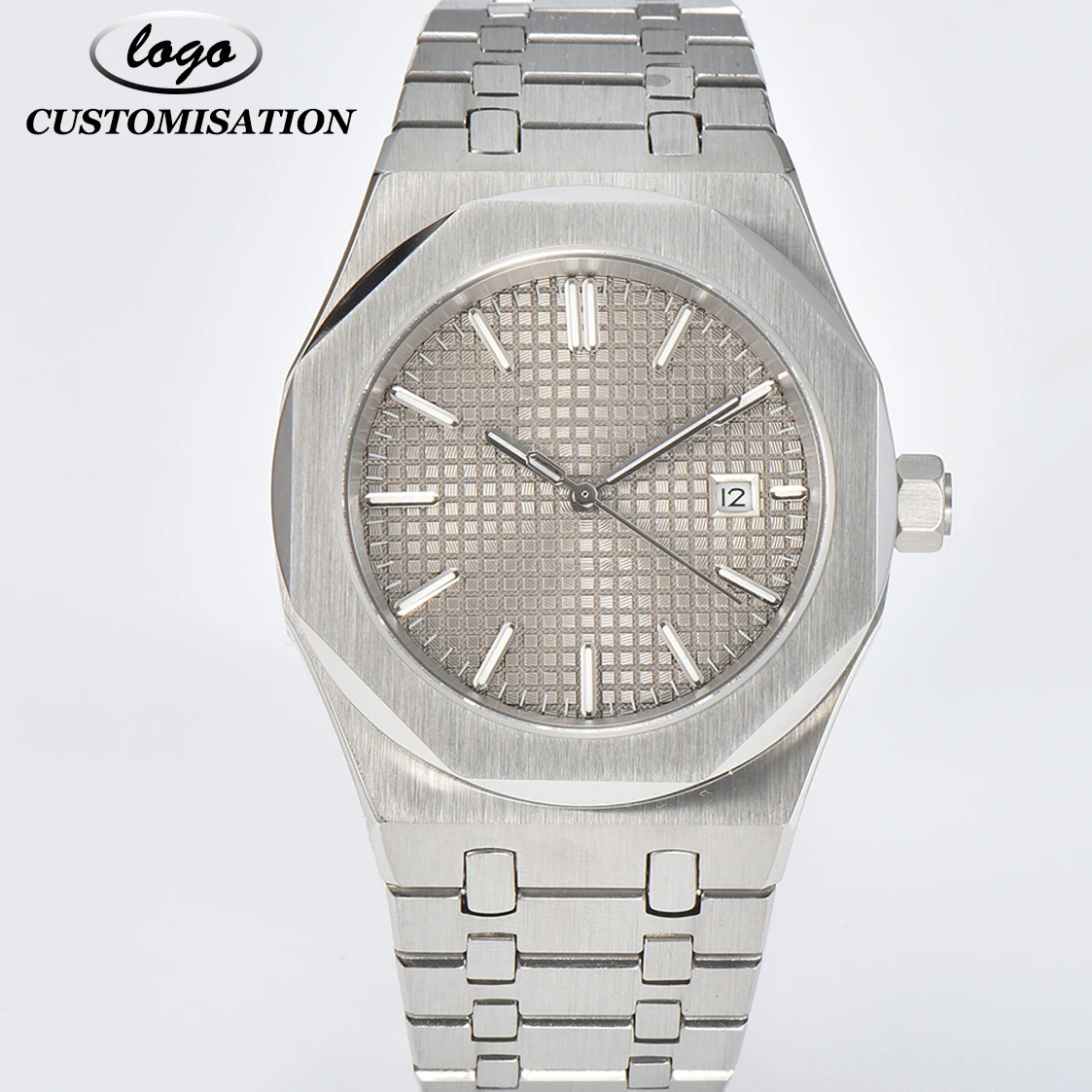 

Customised LOGO 42mm Miyota8215 Automatic Mechanical Watch Movement Stainless Steel Waterproof Luxury Men's Date Luminous Watch
