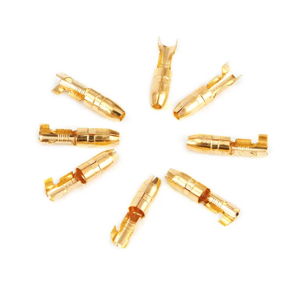 Connettore 200x Moto 3.9mm maschio e 4.0mm femmina 50 Set Kit elettrico senza isolamento trasparente con connettori a manicotto