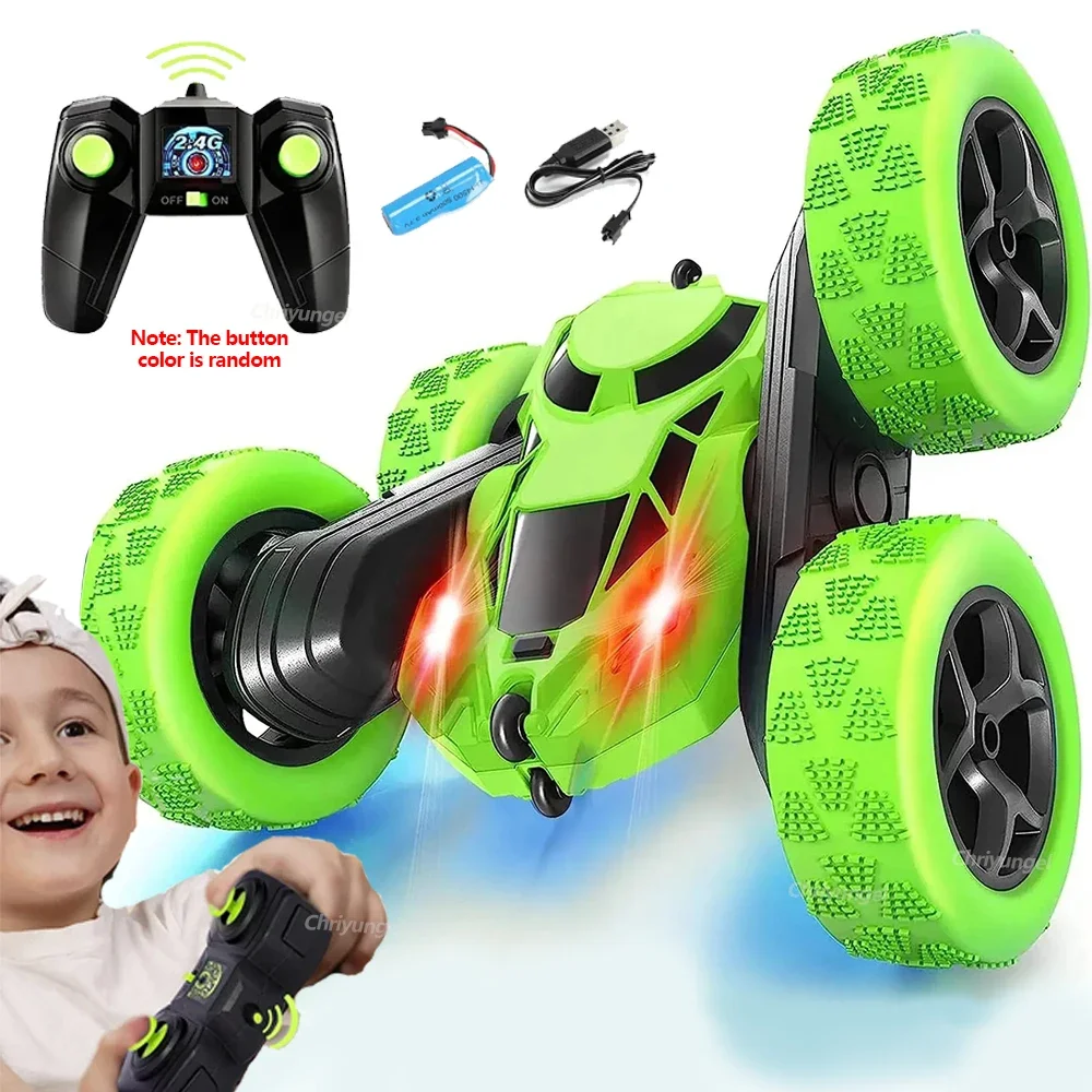 

RC Wireless Remote Control Stunt Car Double Flip Remote Control Car 2.4G High-Speed 360° Spin Drift Automatic Children Toy Gift