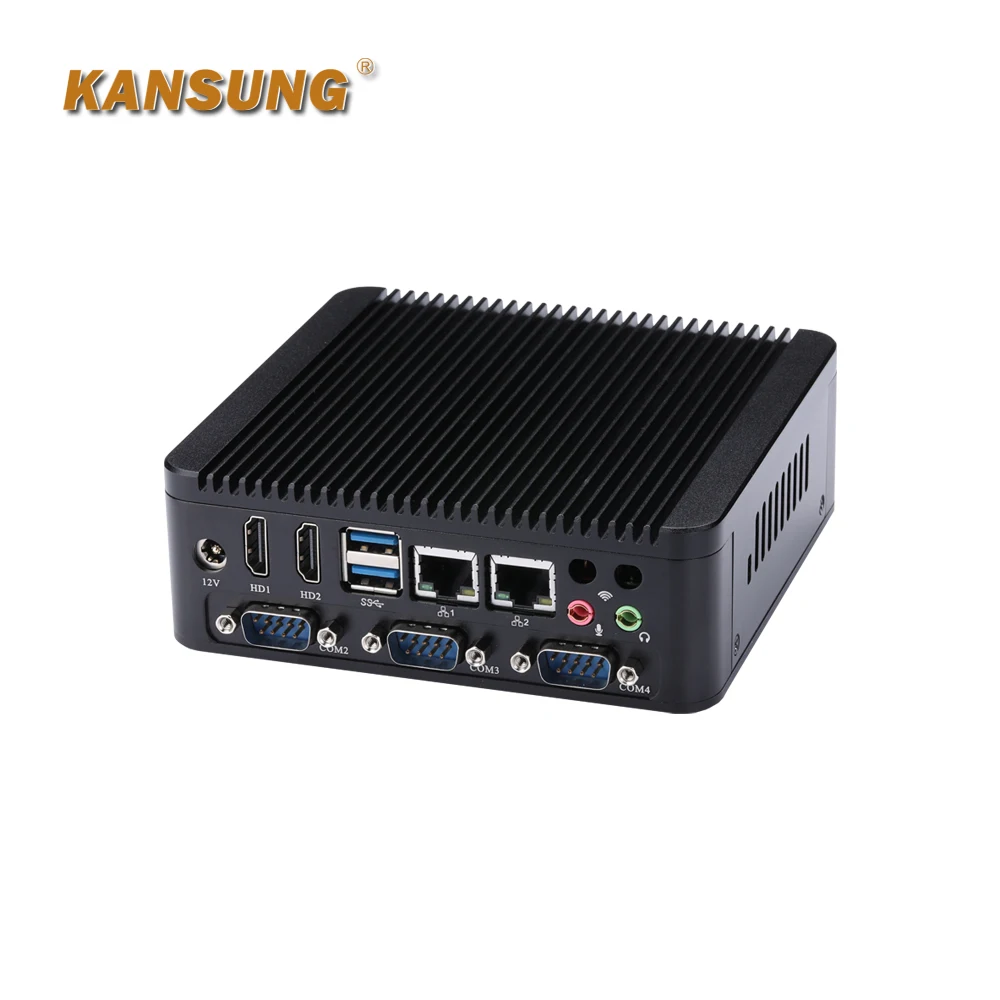 Kansung-كمبيوتر صغير صناعي ، 3865U ، 7100U ، 7200U ، 7500U ، Kabylake Celeron ، i3 ، i5 ، i7 ، DDR4 ، 2 HD ، 4 ، RS232 ، 2 LAN ، مروحة تبريد