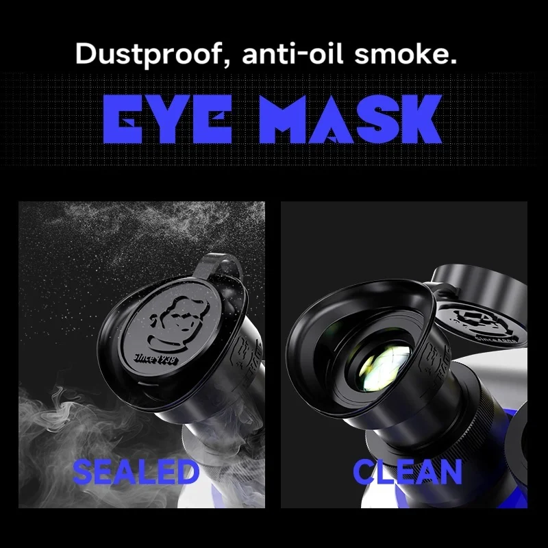 Máscara de ojos microscópica de silicona DFC mecánica, antipolvo/humo, diseño ergonómico para lentes oculares WF10X25, accesorio de herramienta de reparación de laboratorio