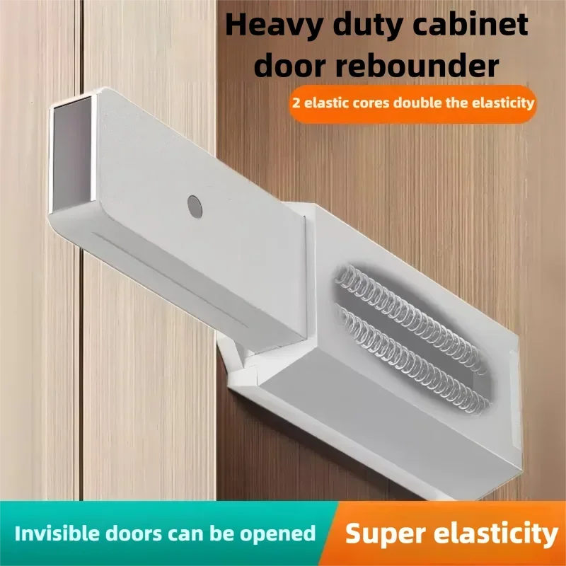 Heavy Duty Push-to-Open Latch - Automatic Self-Popping Invisible Cabinet Door Catch for Wardrobe, Concealed Door & Fire Door