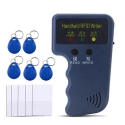 Handheld Flipper Zero RFID Duplicator Card Reader 125KHz EM4100 Copier Writer Programmer T5577 Rewritable ID Keyfobs EM4305 Tags