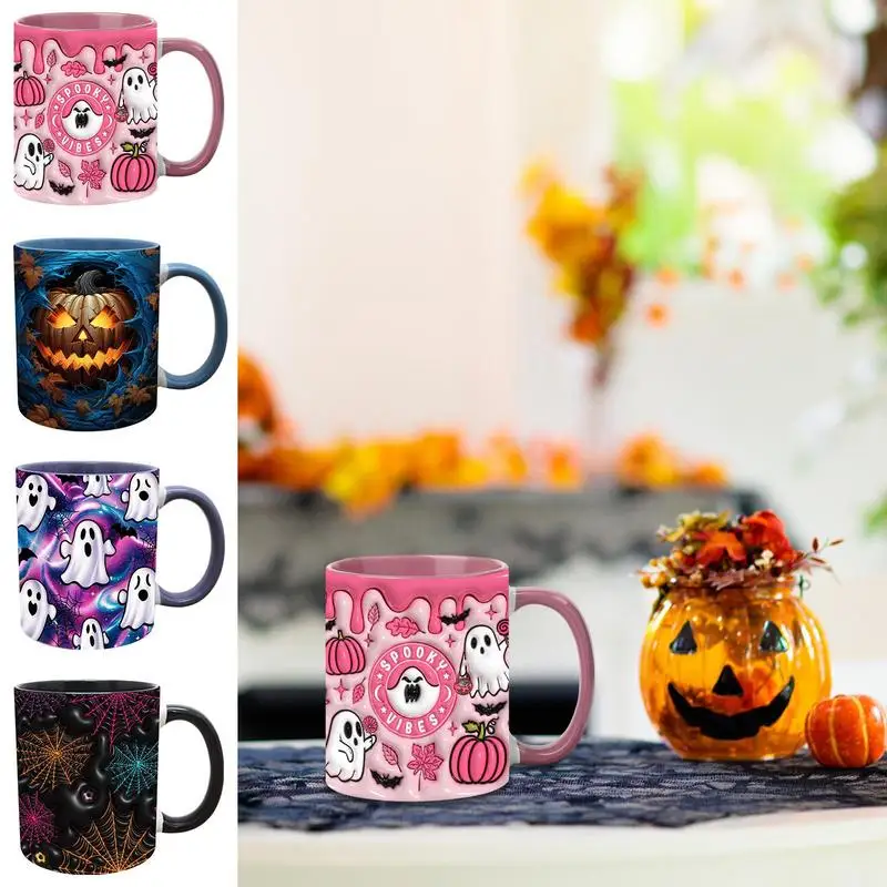 

400mlHalloween Coffee Mug Halloween Brew Coffee Mug Ceramic Coffee Cups Mug Ceramic Witchy Gifts Witch Decors for Coffee Tea