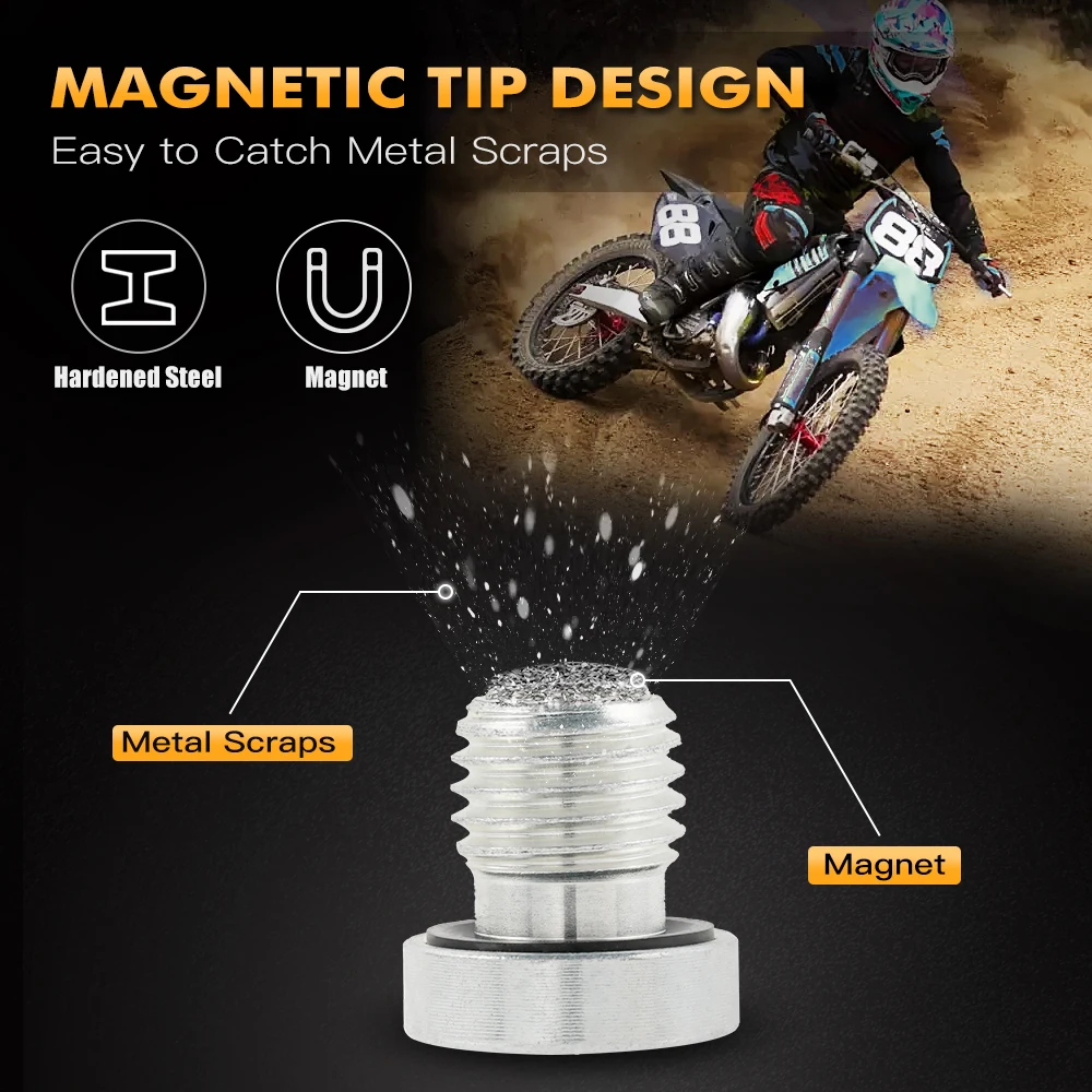 M12XP1.5 المغناطيسي النفط عموم استنزاف الترباس لكاواساكي KLR650 هوندا CR125R CR250R XR600R XR650R XR650L CR500R لياماها YZ250 YZ125