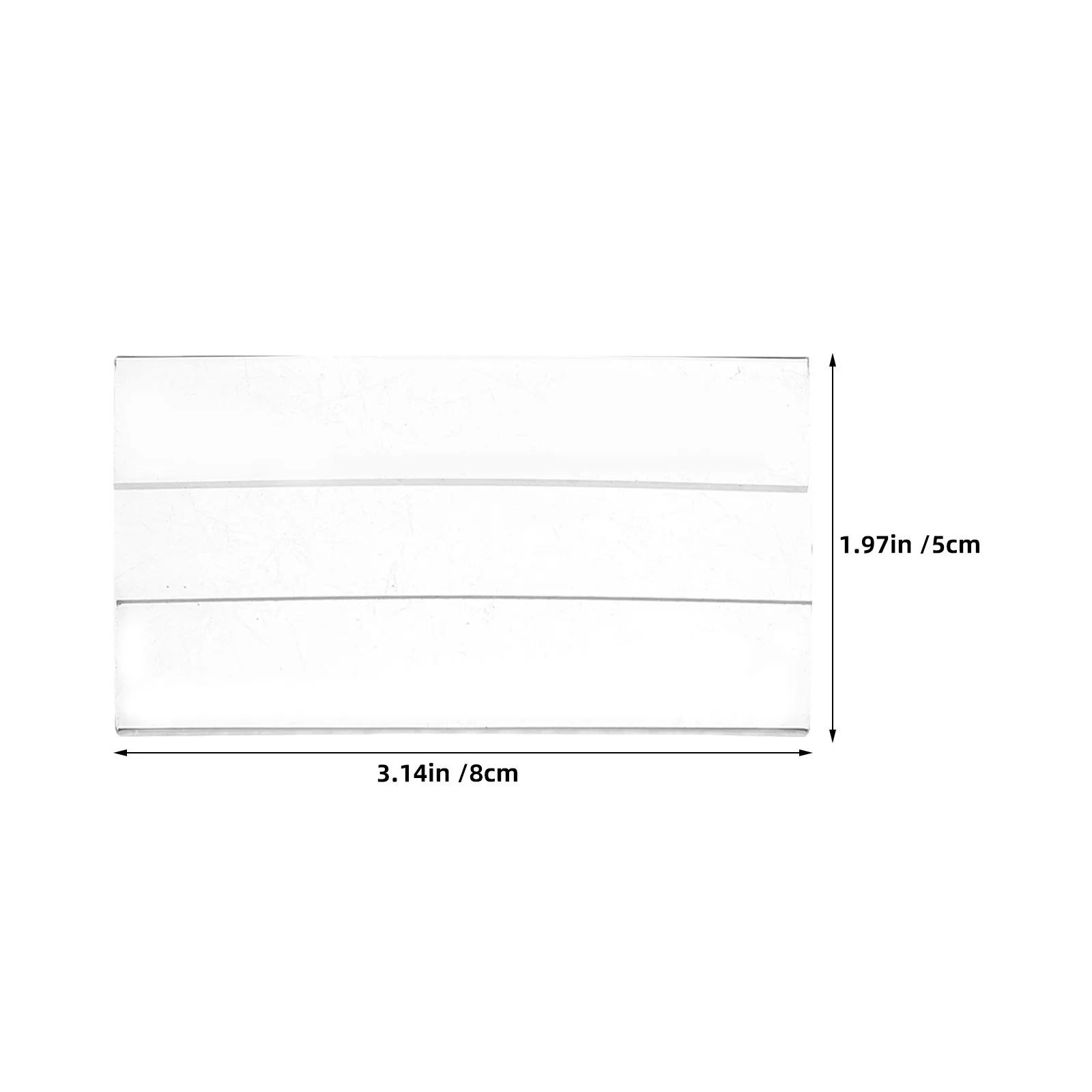20Pcs Self-Adhesive Price Tag Holders Clear Acrylic Sign Displays 3.14x1.97 Retail Shelf Label Holders for Supermarkets - view 2