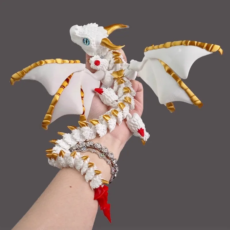 3D Printed Wyvern Dragon with Wings Simulation Model Gift Articulated Dragons Fidget Dragons Desktop Ornaments