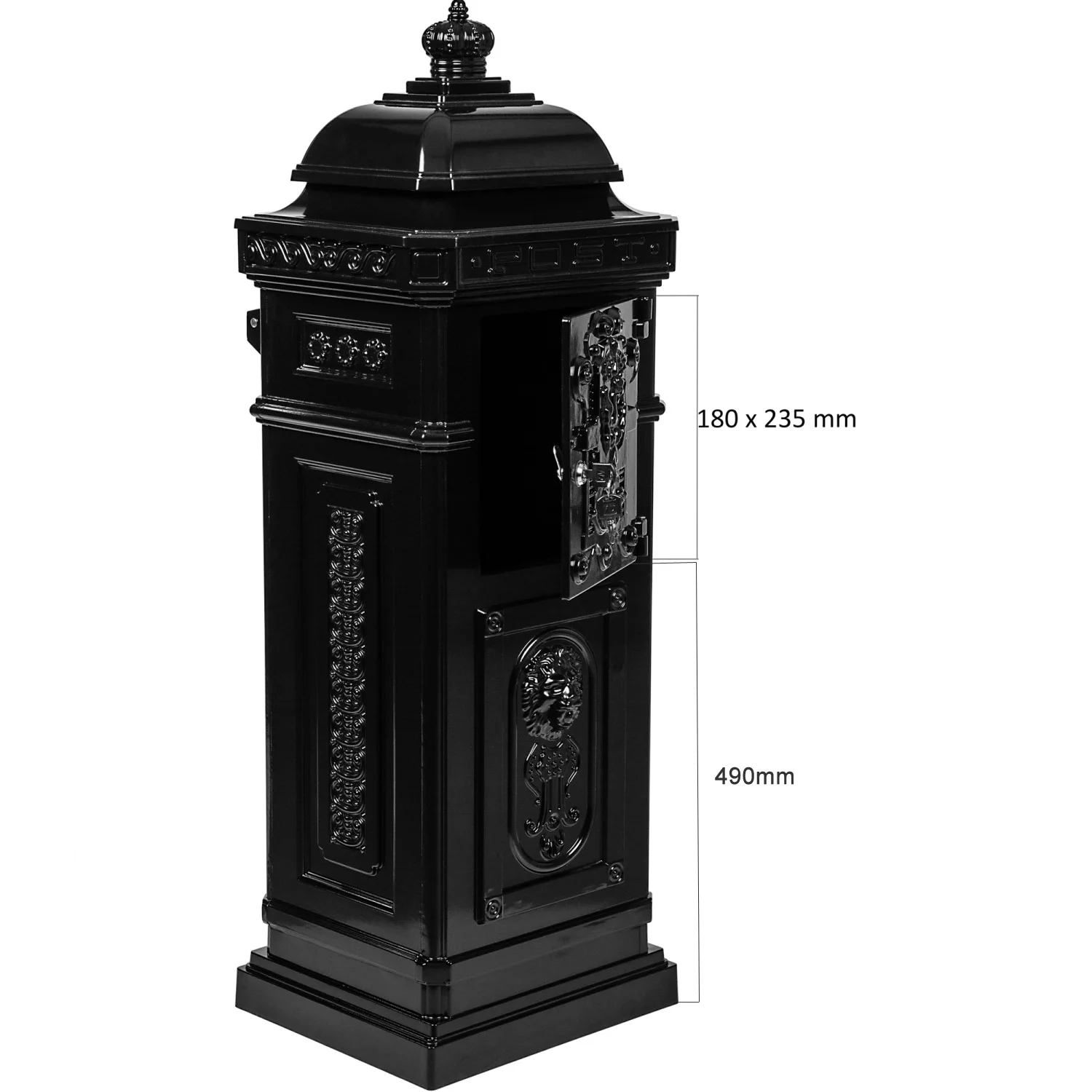 Waterproof and anti-theft aluminum outdoor mailbox, rust-proof mailbox, suitable for home package delivery, newspaper delivery,