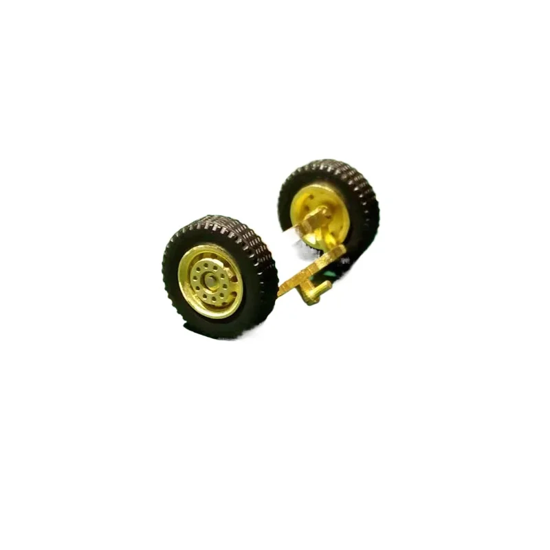 FOR No power steering axle, metal wheel hub 1/87 static change steering axle, semi-trailer axle
